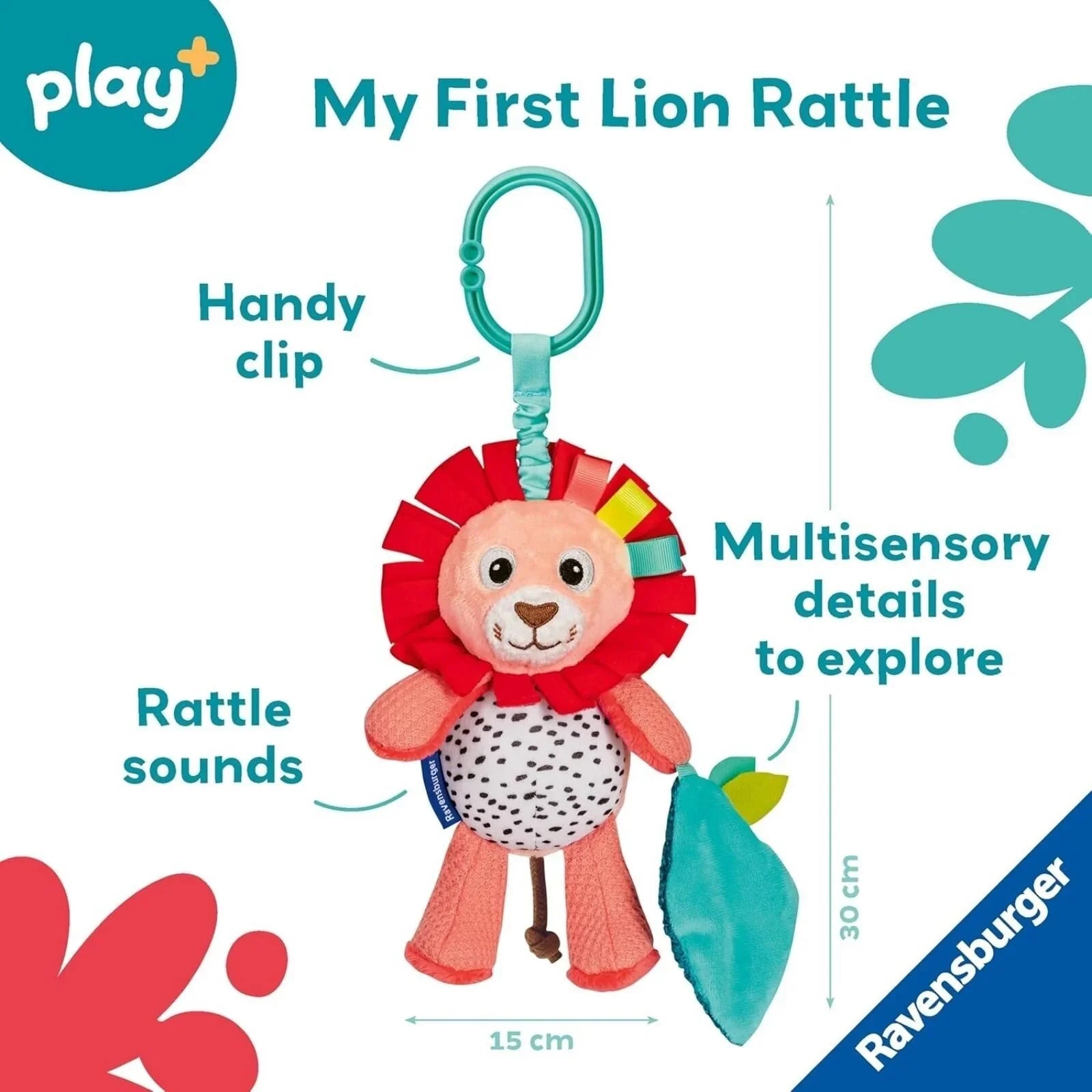 Play+ Shake & Rattle Lion | Luxury Home Accessories | Heulog Glow