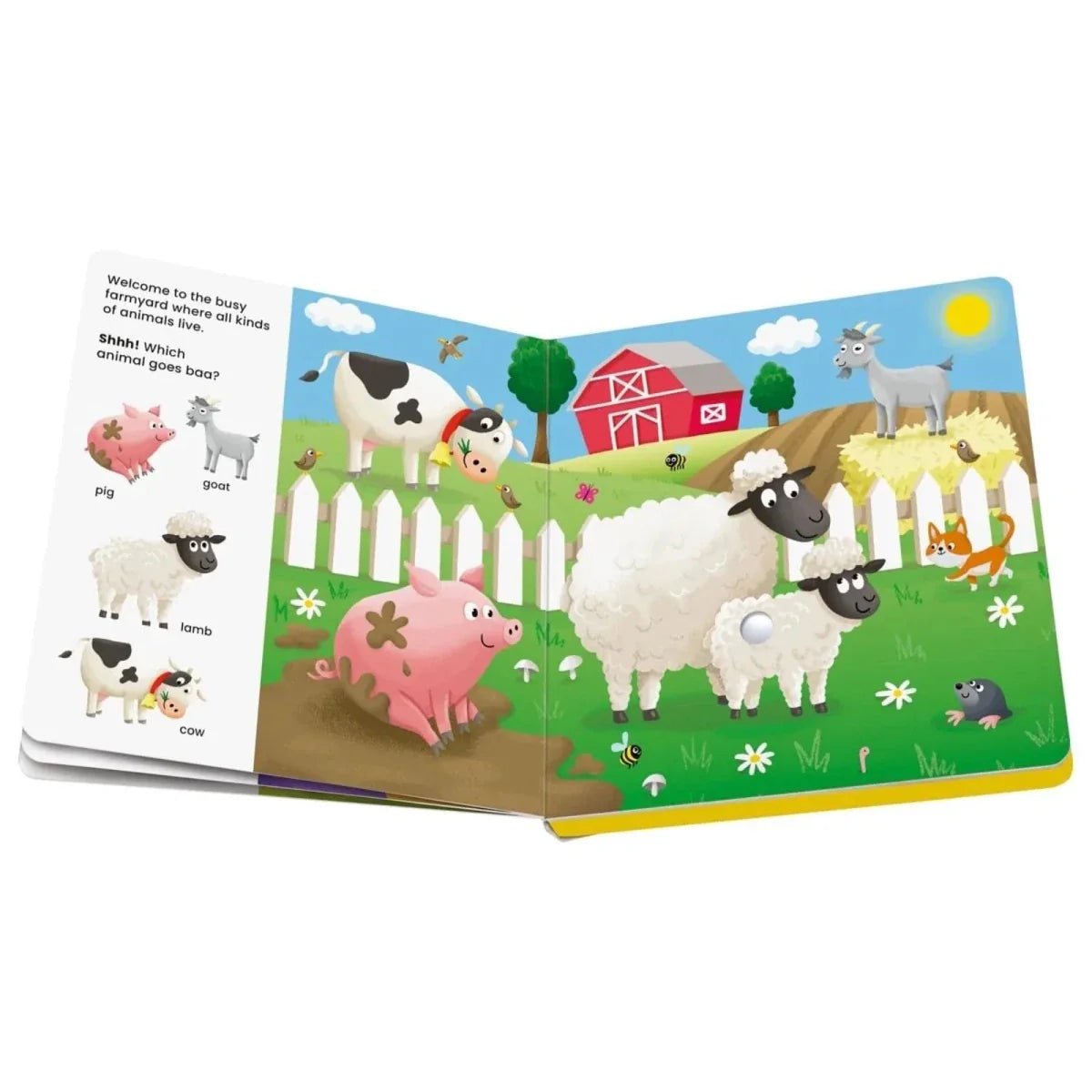 Play+ Shh... Who's there? Baby Animals Book with Sounds | Luxury Home Accessories | Heulog Glow