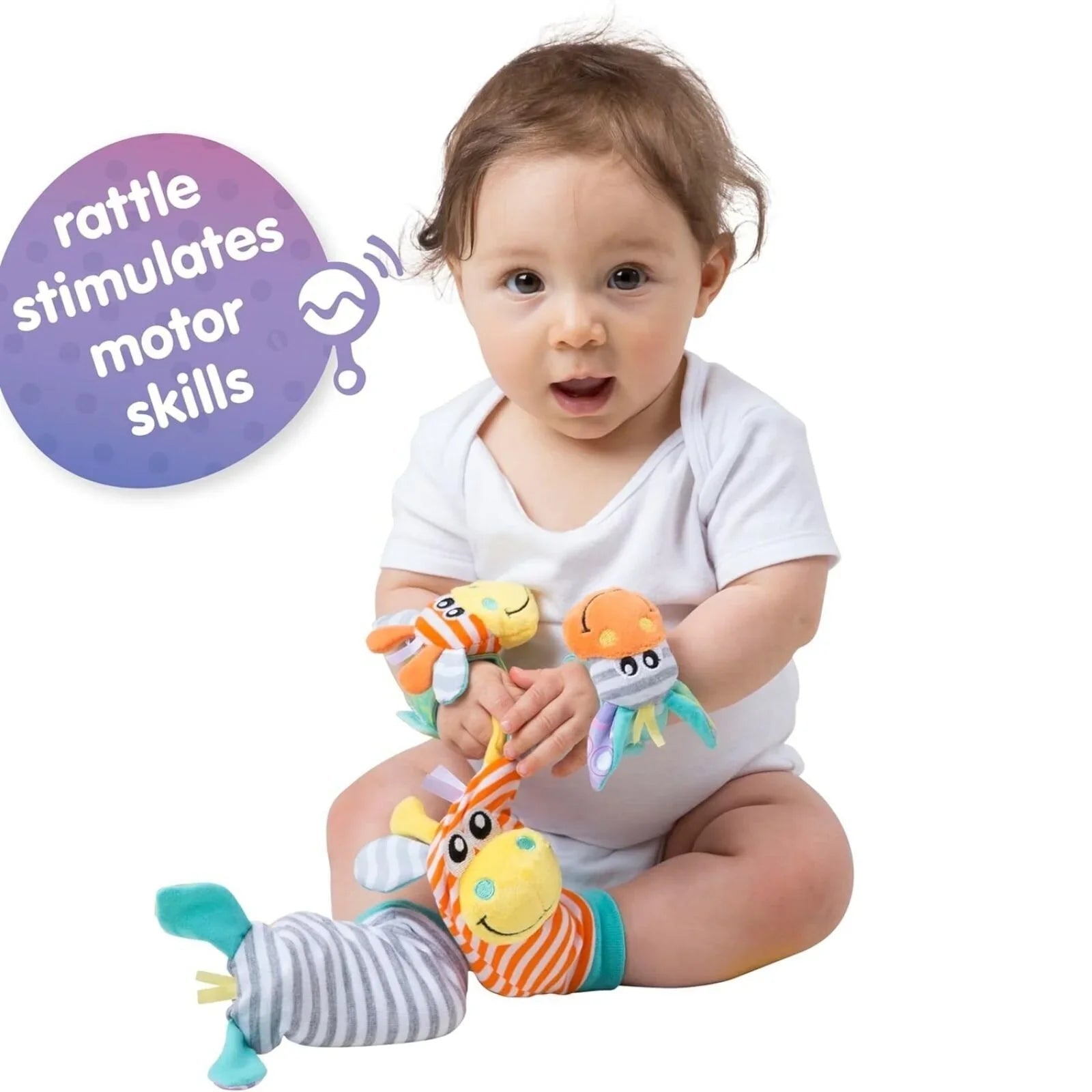 Playgro Jungle Wrist Rattle & Foot Finder | Luxury Home Accessories | Heulog Glow