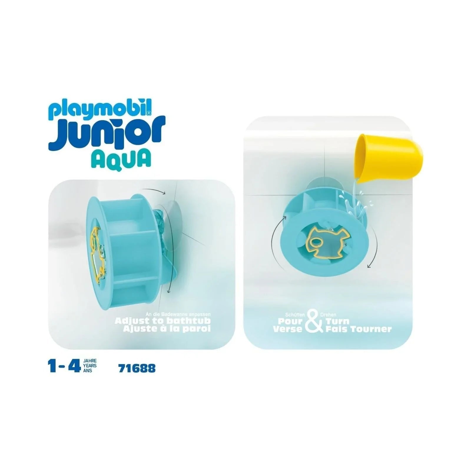 Playmobil Junior Aqua 71688 Water Wheel with Baby Shark | Luxury Home Accessories | Heulog Glow