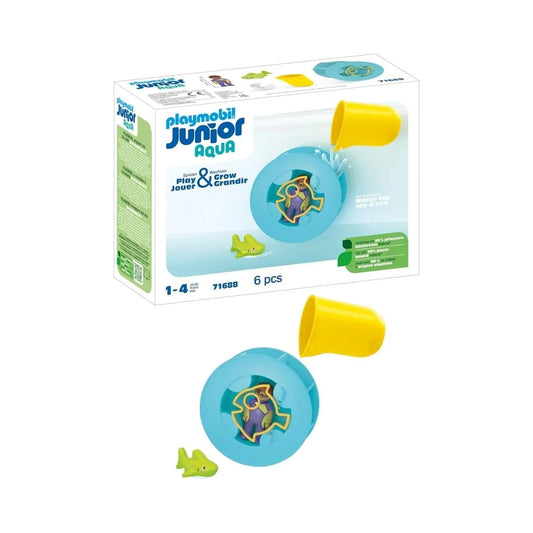 Playmobil Junior Aqua 71688 Water Wheel with Baby Shark | Luxury Home Accessories | Heulog Glow