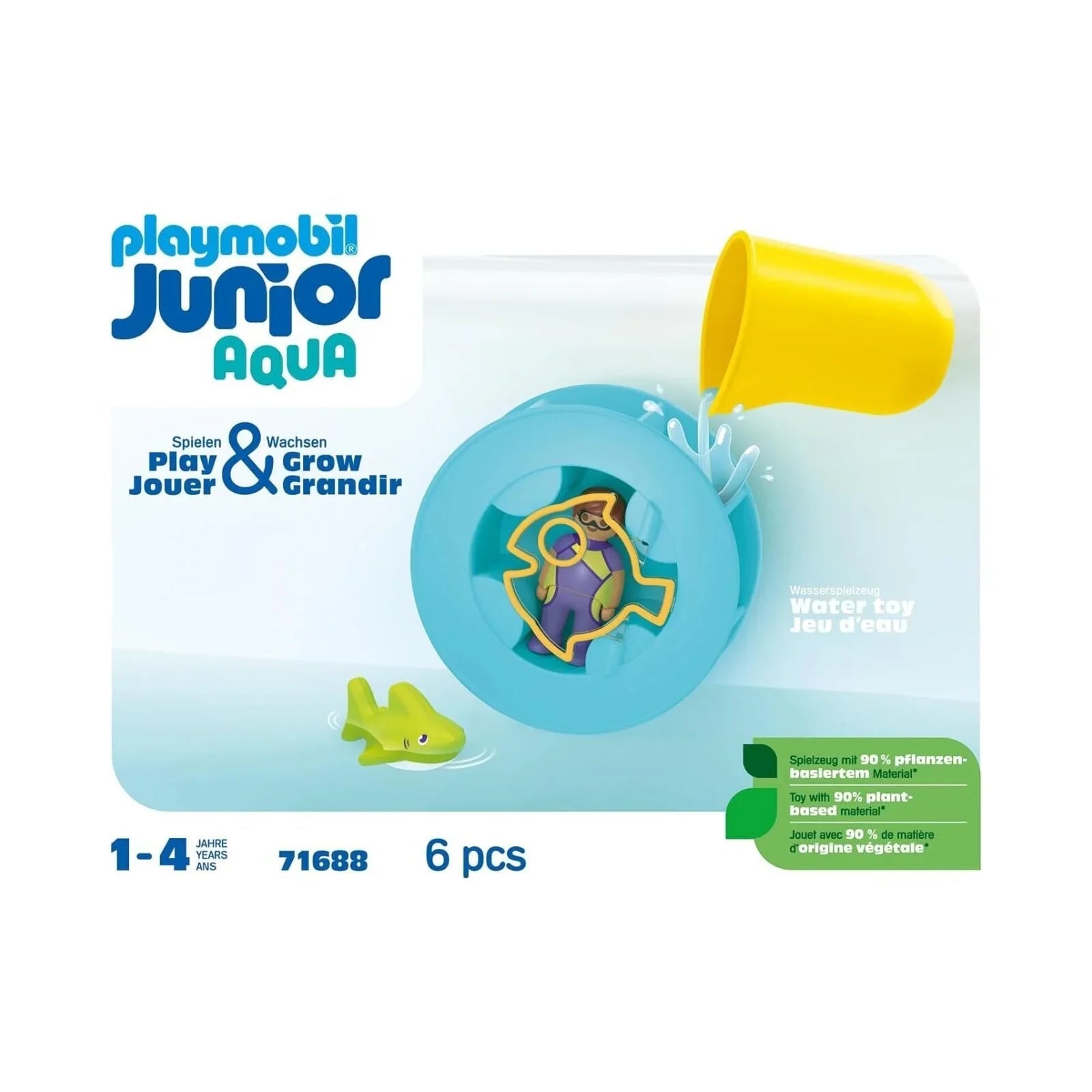 Playmobil Junior Aqua 71688 Water Wheel with Baby Shark | Luxury Home Accessories | Heulog Glow