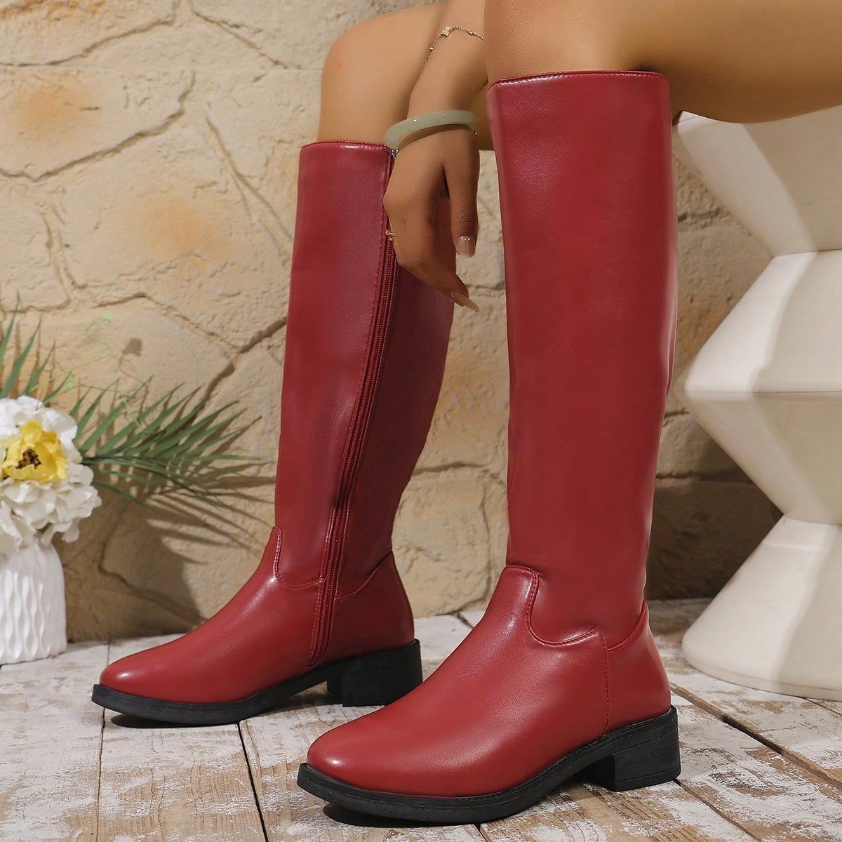 Plus Size Below The Knee High-top Boots | Luxury Home Accessories | Heulog Glow