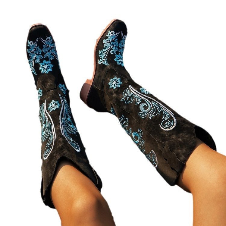 Plus Size High Cylinder Below The Knee Boots | Luxury Home Accessories | Heulog Glow