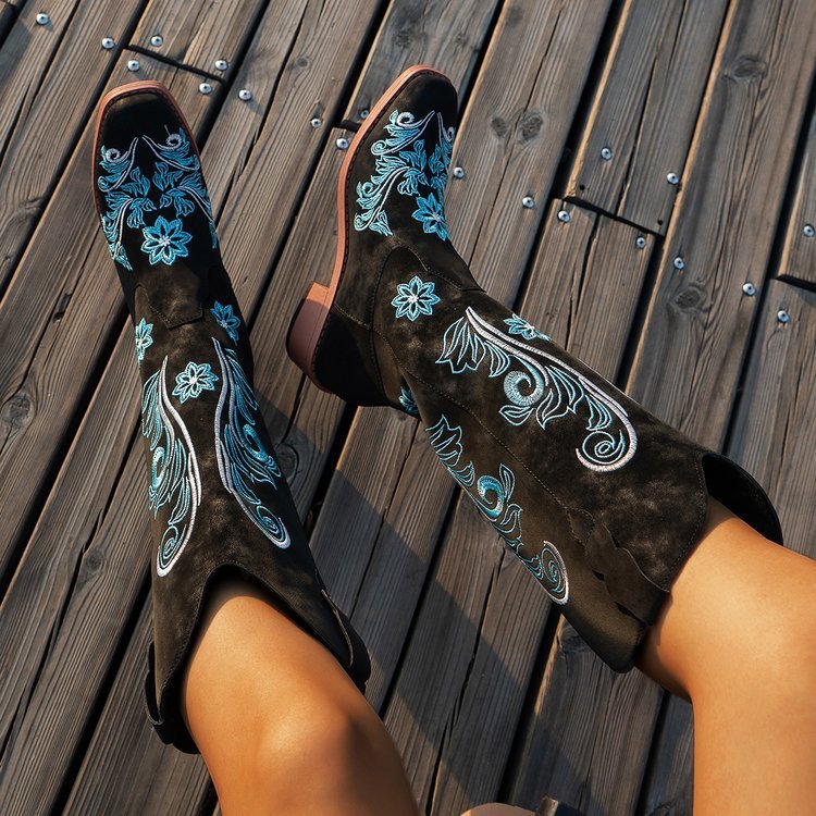 Plus Size High Cylinder Below The Knee Boots | Luxury Home Accessories | Heulog Glow