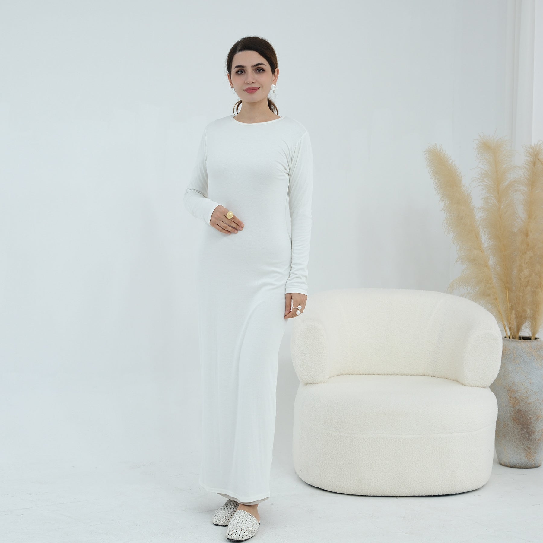 Plus-size Stretchy Long-sleeve Slip Dress | Luxury Home Accessories | Heulog Glow