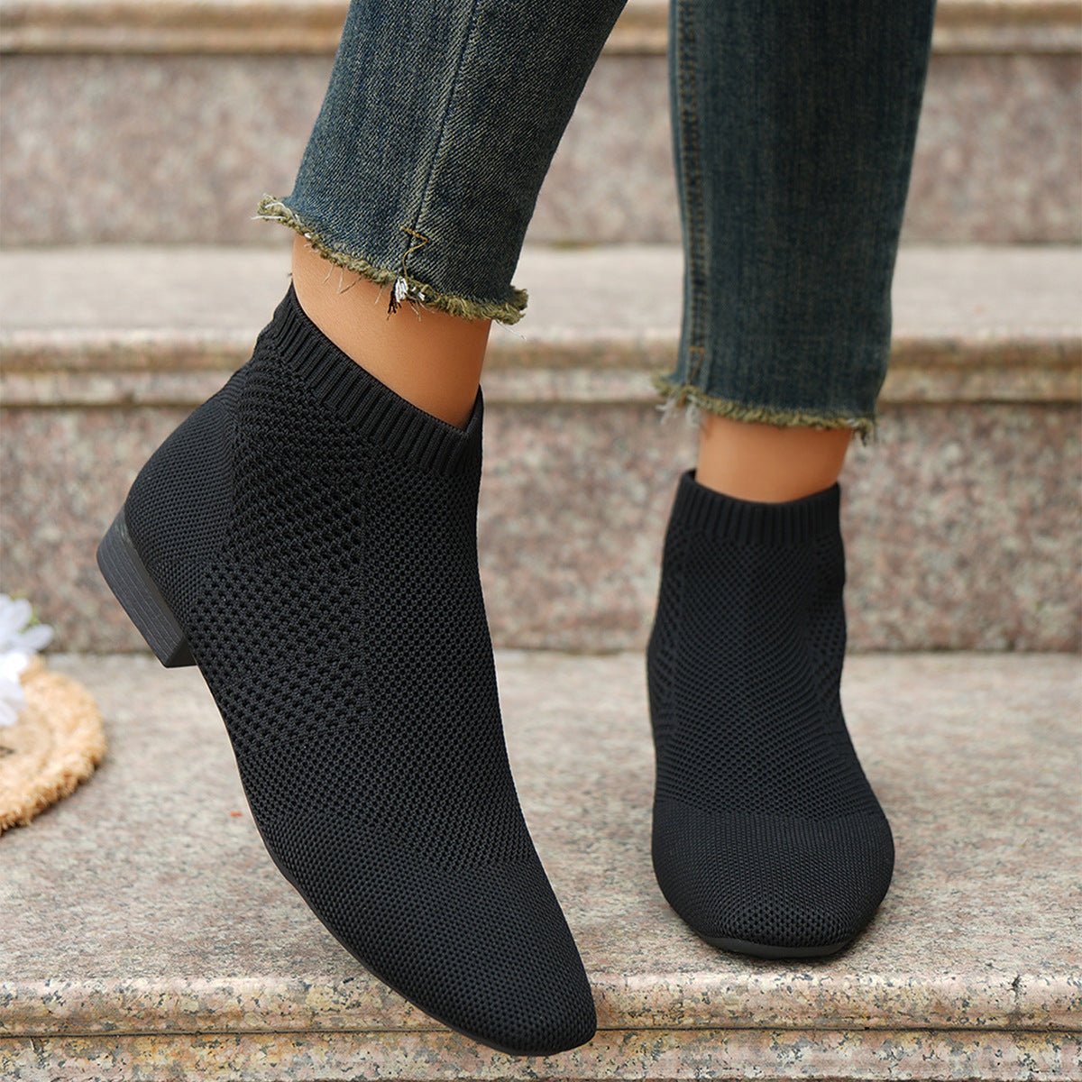 Plus Size Women's Boots Middle Tube Pointed Ankle Boots | Luxury Home Accessories | Heulog Glow