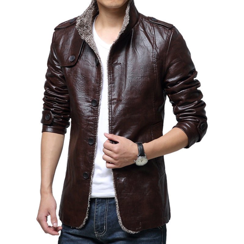 Plus velvet thick fur coat leather coat | Luxury Home Accessories | Heulog Glow