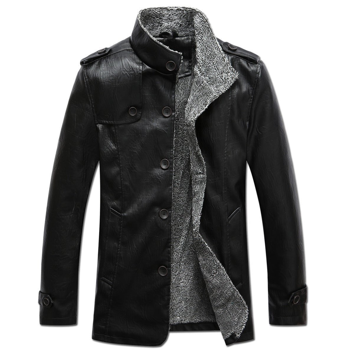 Plus velvet thick fur coat leather coat | Luxury Home Accessories | Heulog Glow