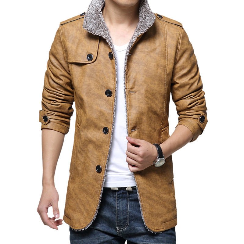 Plus velvet thick fur coat leather coat | Luxury Home Accessories | Heulog Glow
