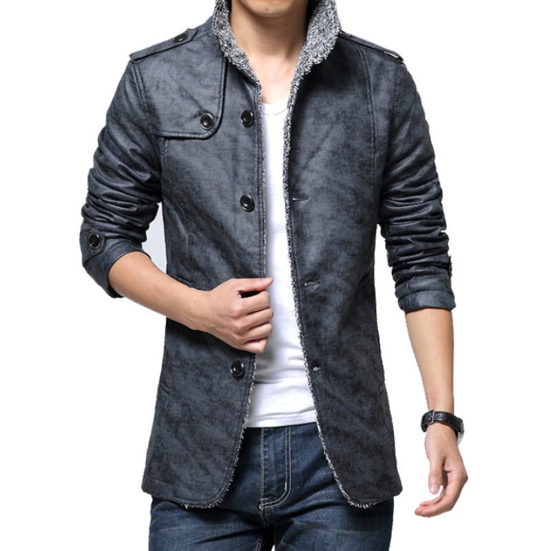 Plus velvet thick fur coat leather coat | Luxury Home Accessories | Heulog Glow