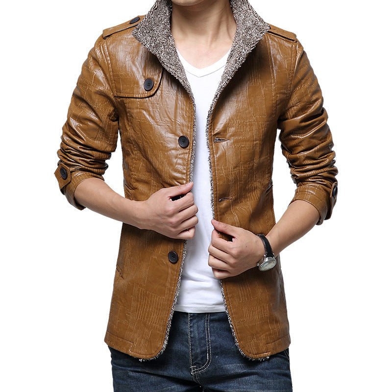 Plus velvet thick fur coat leather coat | Luxury Home Accessories | Heulog Glow