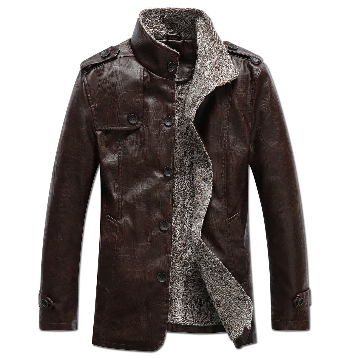 Plus velvet thick fur coat leather coat | Luxury Home Accessories | Heulog Glow