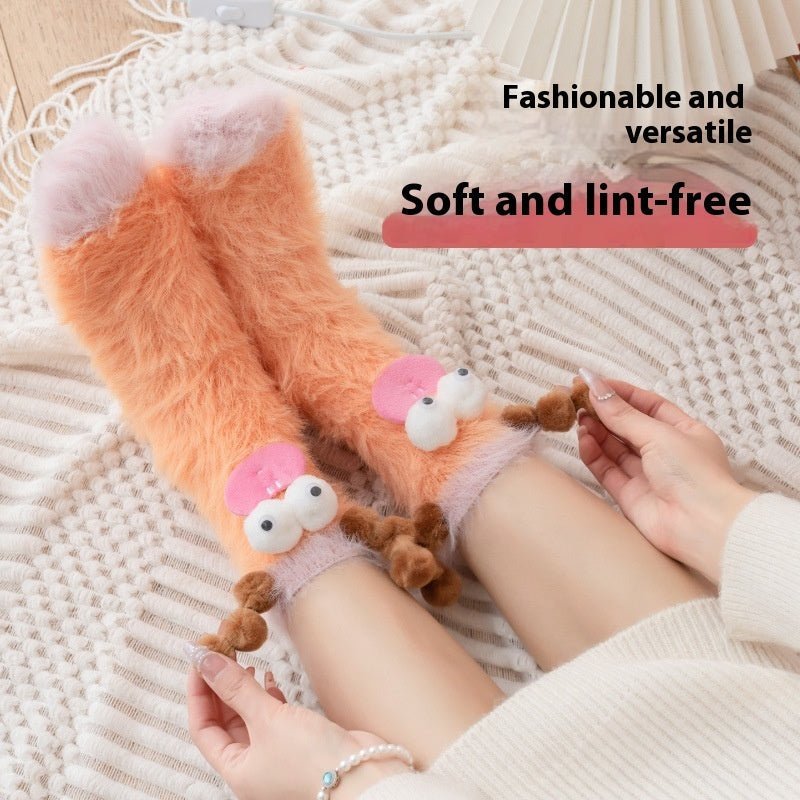 Plush Funny Floor Thick Thermal Middle Tube Socks | Luxury Home Accessories | Heulog Glow