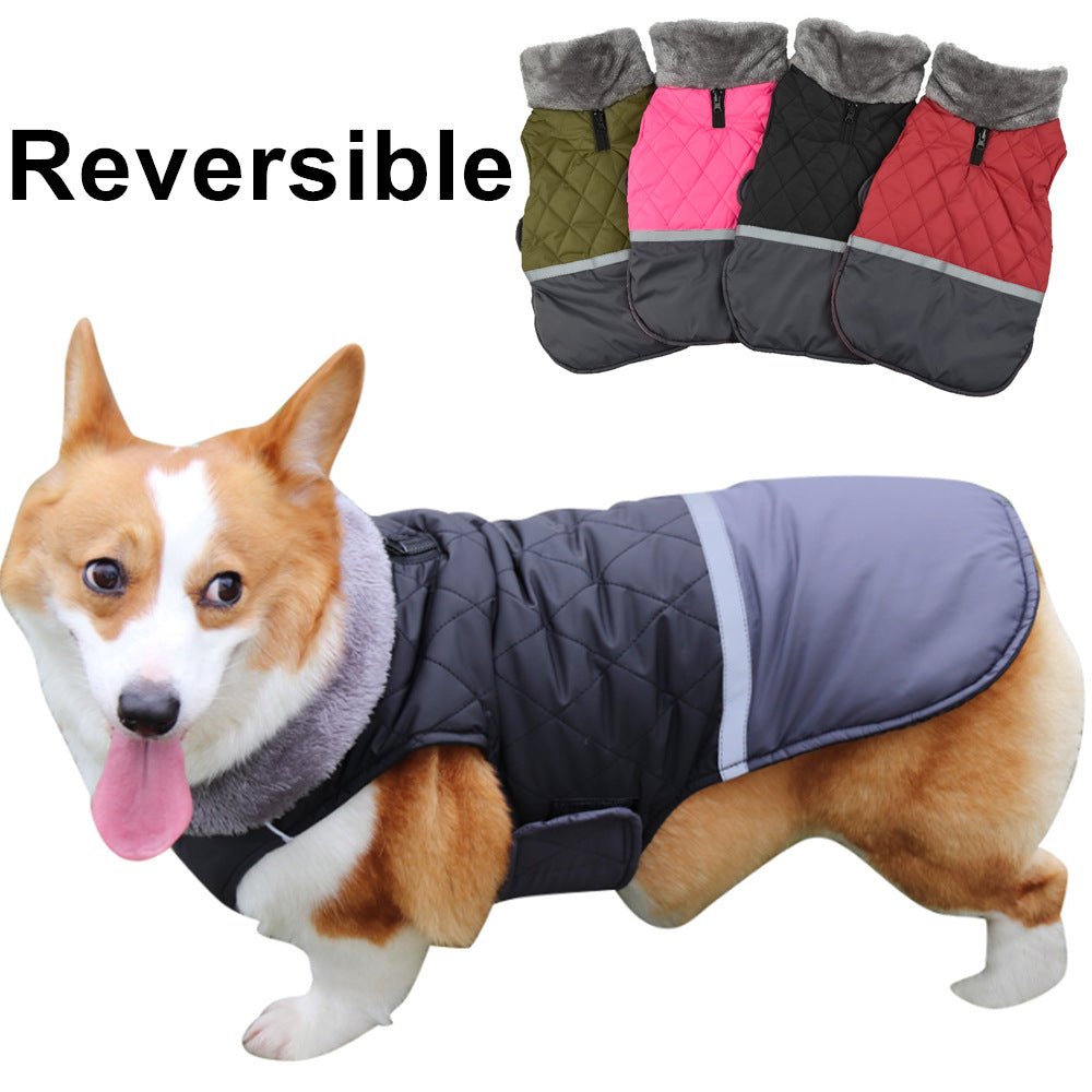 Plush Lapel Pet Clothes Double-sided | Luxury Home Accessories | Heulog Glow