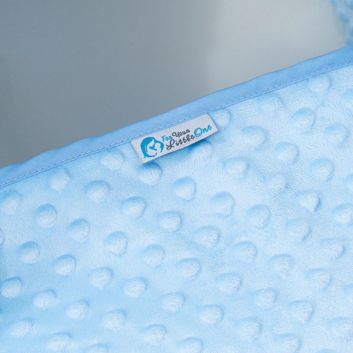 Pod Blue Dimple Moses Basket Bedding Set (Basket Not Included!) | Luxury Home Accessories | Heulog Glow