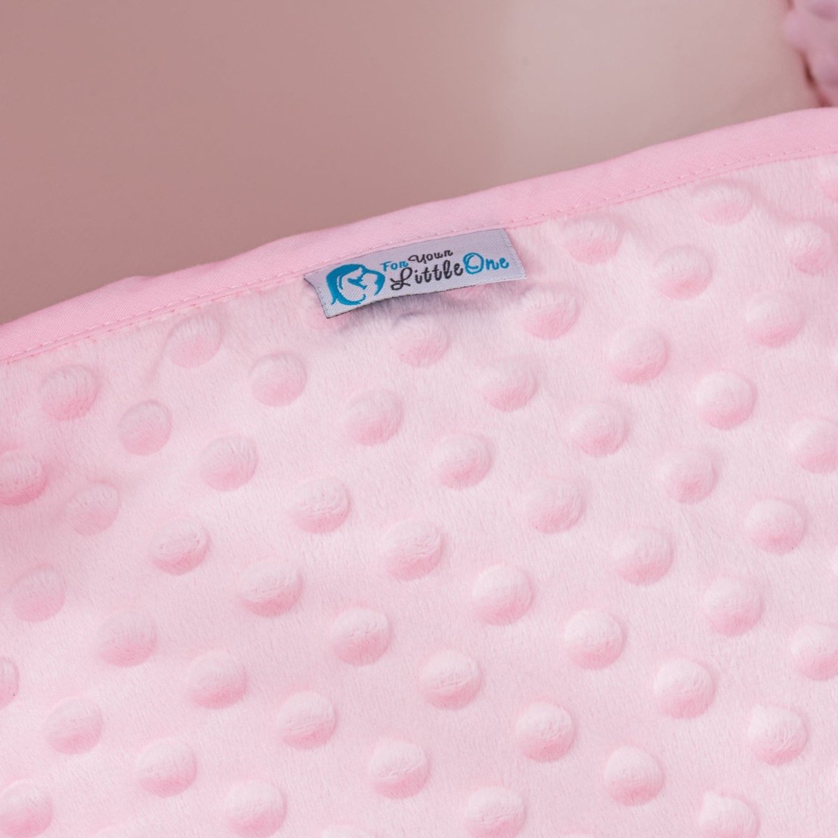 Pod Pink Dimple Moses Basket Bedding Set (Basket Not Included!) | Luxury Home Accessories | Heulog Glow