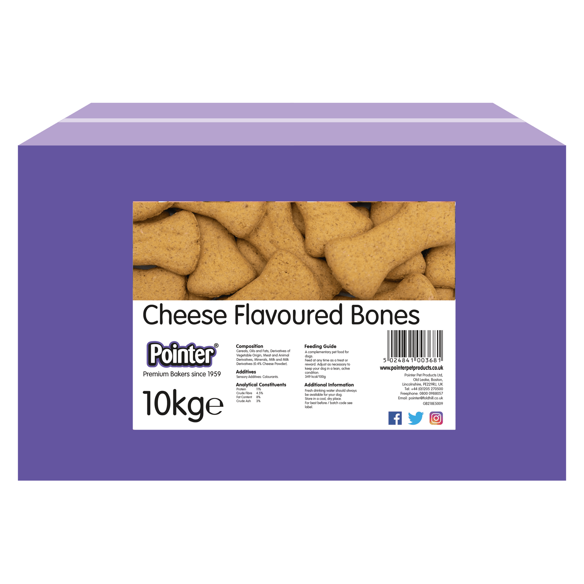 Pointer Cheese Flavoured Bones 10kg | Luxury Home Accessories | Heulog Glow