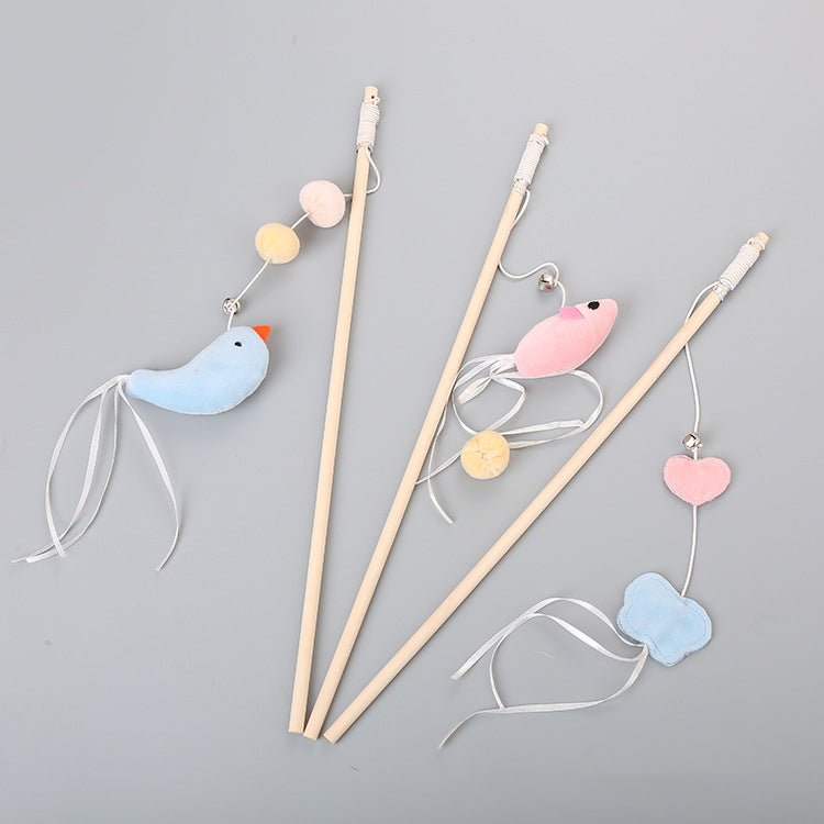 Pole Wooden Pole Funny Cat Stick Flexible For Cat Bell Funny Cat Stick Elastic Rope Woodenfor Cat | Luxury Home Accessories | Heulog Glow