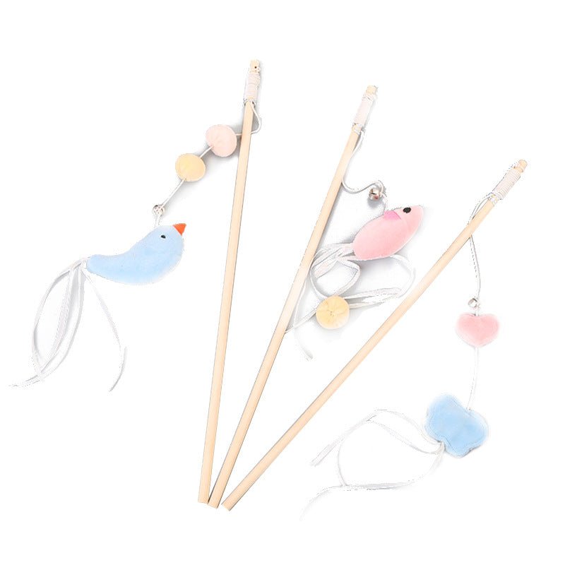 Pole Wooden Pole Funny Cat Stick Flexible For Cat Bell Funny Cat Stick Elastic Rope Woodenfor Cat | Luxury Home Accessories | Heulog Glow