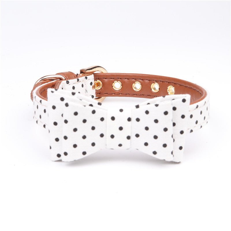 Polka dot pet bow collar collar | Luxury Home Accessories | Heulog Glow