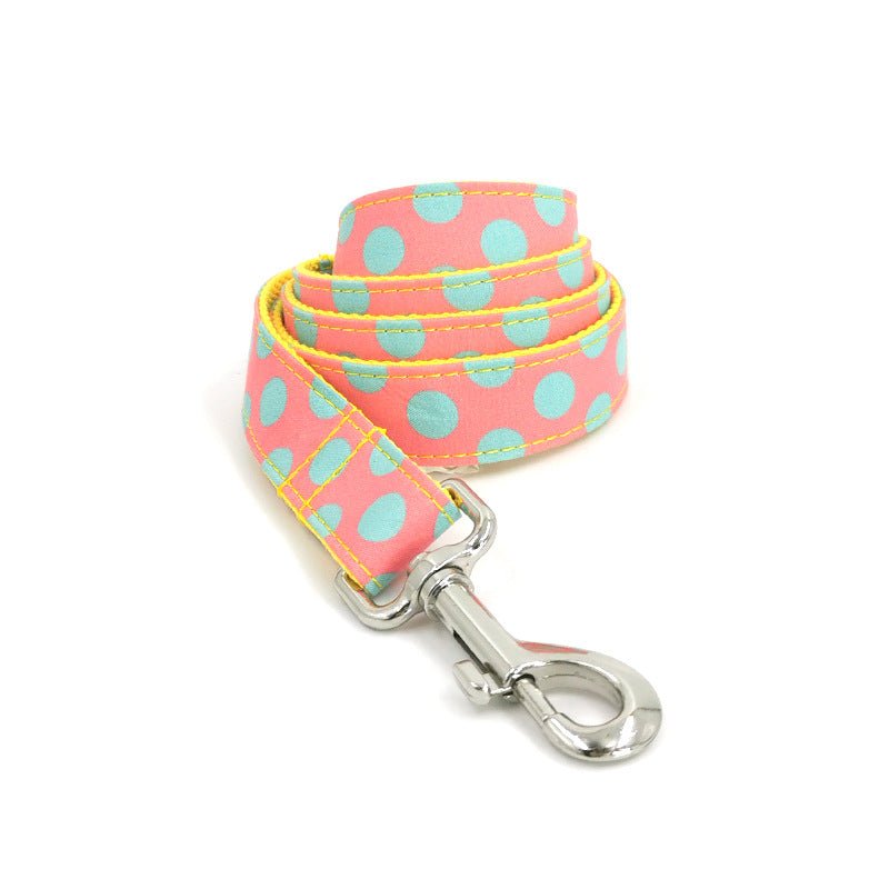 Polka Dot Pet Collar Traction Rope Dog | Luxury Home Accessories | Heulog Glow