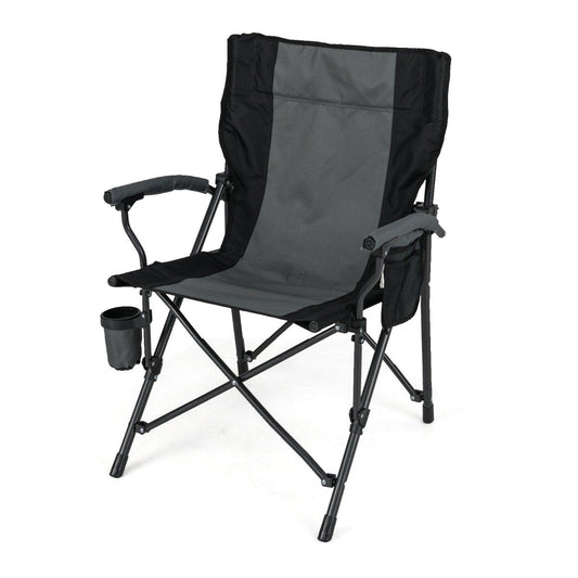 Portable Camping Chair Outdoor Folding Oxford Cloth Chair-Black-1 Piece