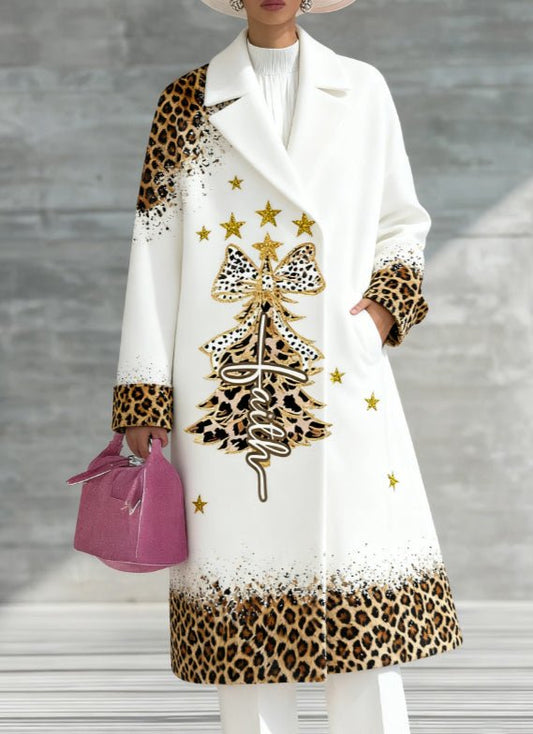 Printed Casual Lapel Long-sleeved Long Coat | Luxury Home Accessories | Heulog Glow