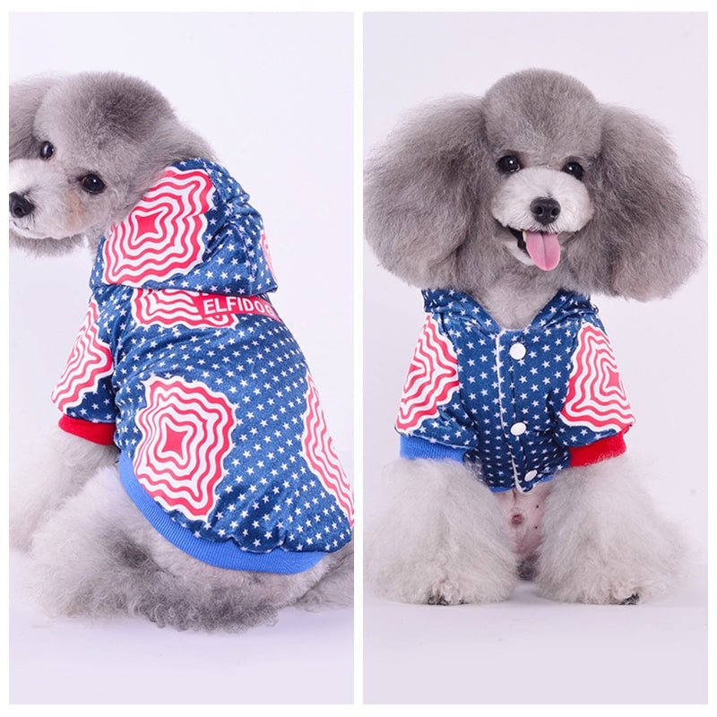 Printed Cotton Two-legged Teddy Bichon Autumn And Winter Pet Clothes | Luxury Home Accessories | Heulog Glow