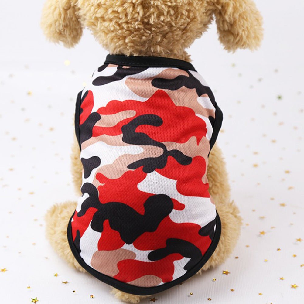 Printed Mesh Camouflage Cartoon Vest Multi-color Optional Color Dog Vest | Luxury Home Accessories | Heulog Glow