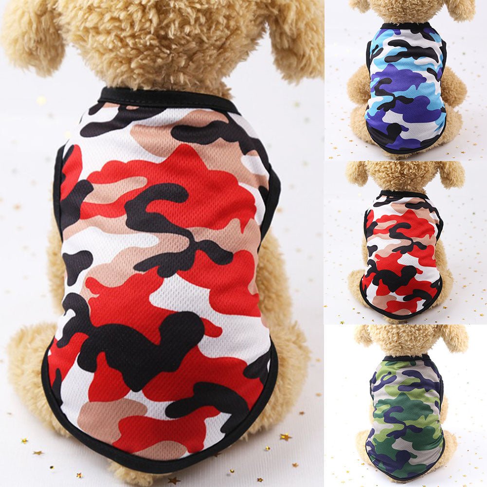 Printed Mesh Camouflage Cartoon Vest Multi-color Optional Color Dog Vest | Luxury Home Accessories | Heulog Glow