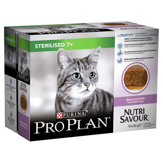 Pro Plan NutriSavour Sterilized Senior 7+ Turkey Pouches 40 x 85g | Luxury Home Accessories | Heulog Glow