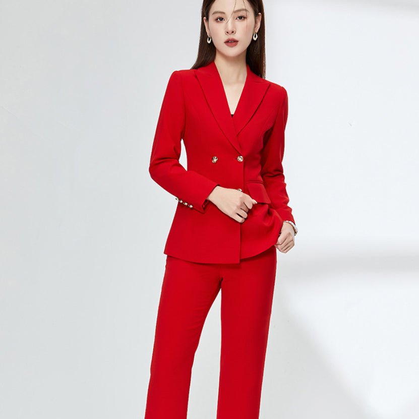 Professional Suit Set Womens Red Fashionable | Luxury Home Accessories | Heulog Glow