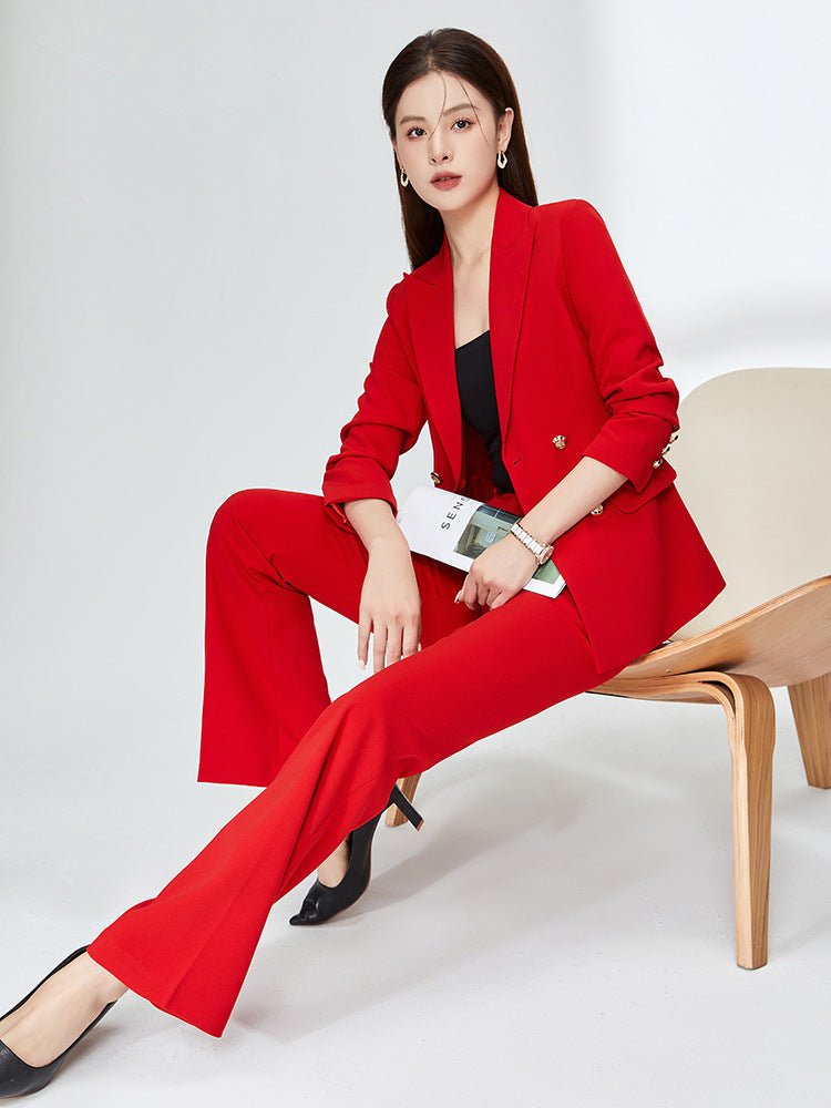 Professional Suit Set Womens Red Fashionable | Luxury Home Accessories | Heulog Glow