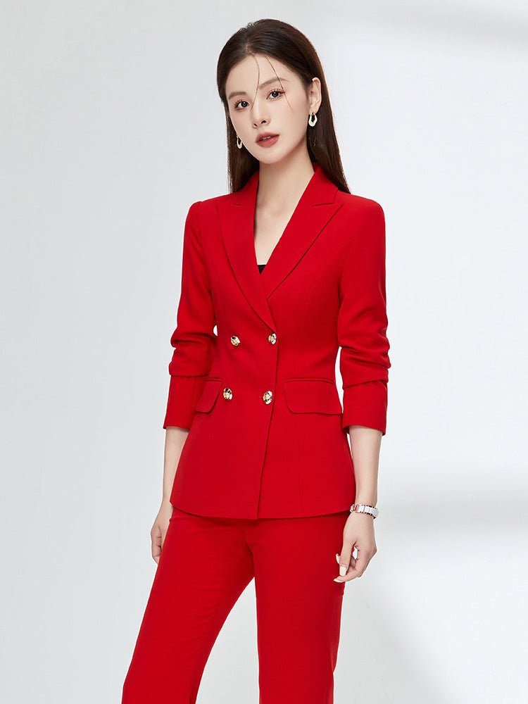 Professional Suit Set Womens Red Fashionable | Luxury Home Accessories | Heulog Glow