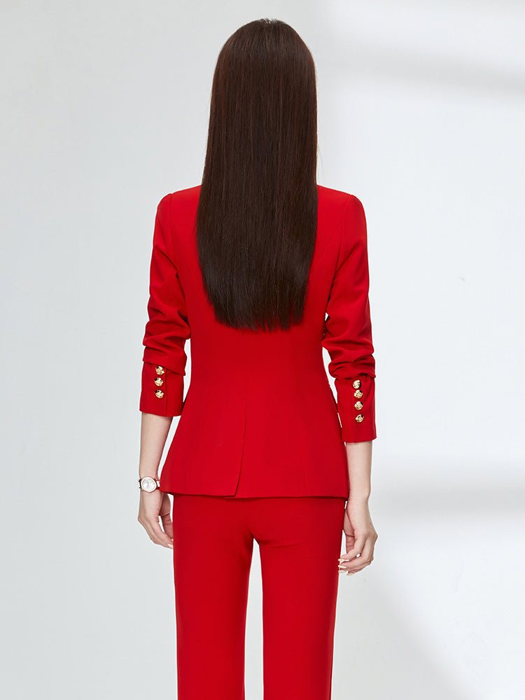 Professional Suit Set Womens Red Fashionable | Luxury Home Accessories | Heulog Glow