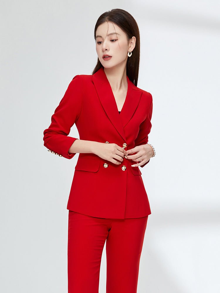 Professional Suit Set Womens Red Fashionable | Luxury Home Accessories | Heulog Glow