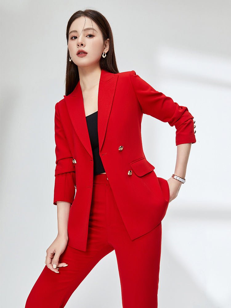 Professional Suit Set Womens Red Fashionable | Luxury Home Accessories | Heulog Glow