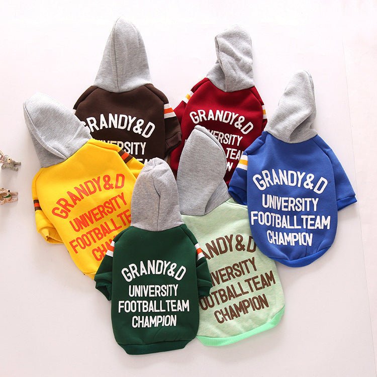 Pullover Letter Hooded Jacket Dog Clothes | Luxury Home Accessories | Heulog Glow