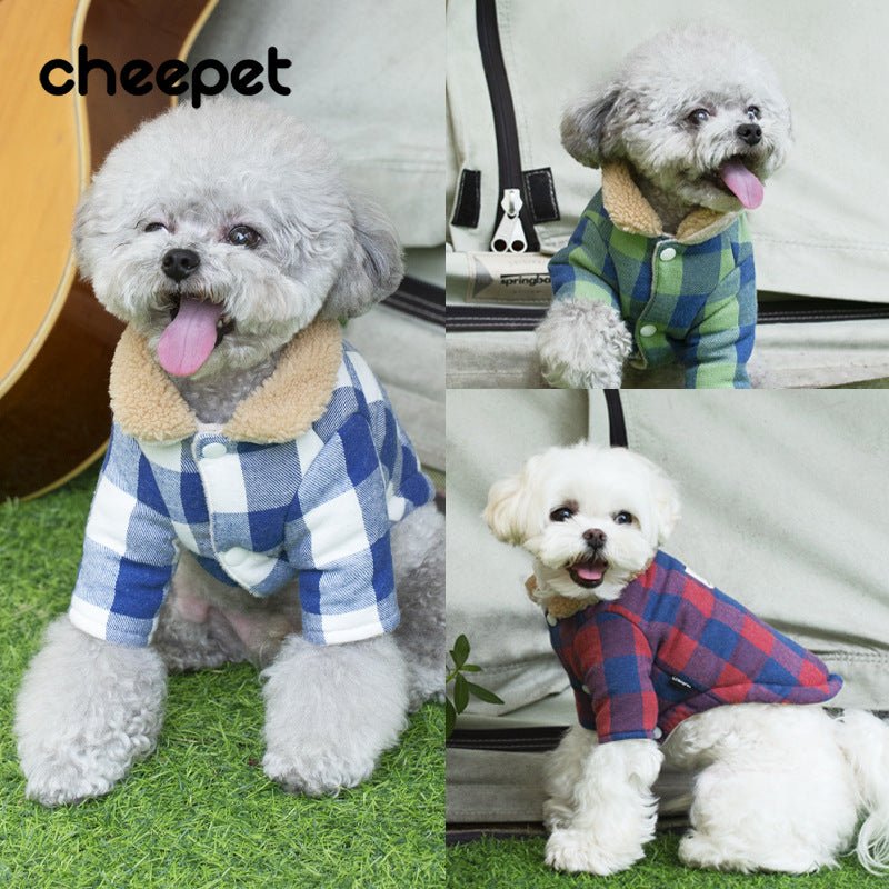Puppy Dog Clothes Lamb Fur Collar Cotton Coat | Luxury Home Accessories | Heulog Glow