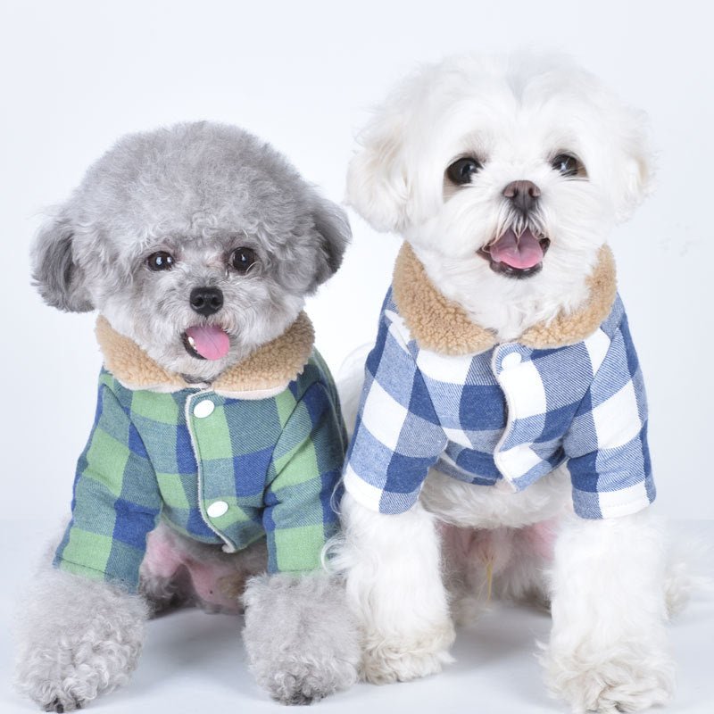 Puppy Dog Clothes Lamb Fur Collar Cotton Coat | Luxury Home Accessories | Heulog Glow