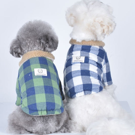 Puppy Dog Clothes Lamb Fur Collar Cotton Coat | Luxury Home Accessories | Heulog Glow