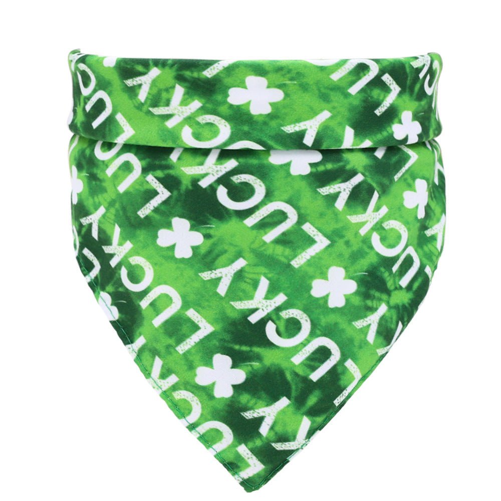 Pure cotton green pet scarf | Luxury Home Accessories | Heulog Glow