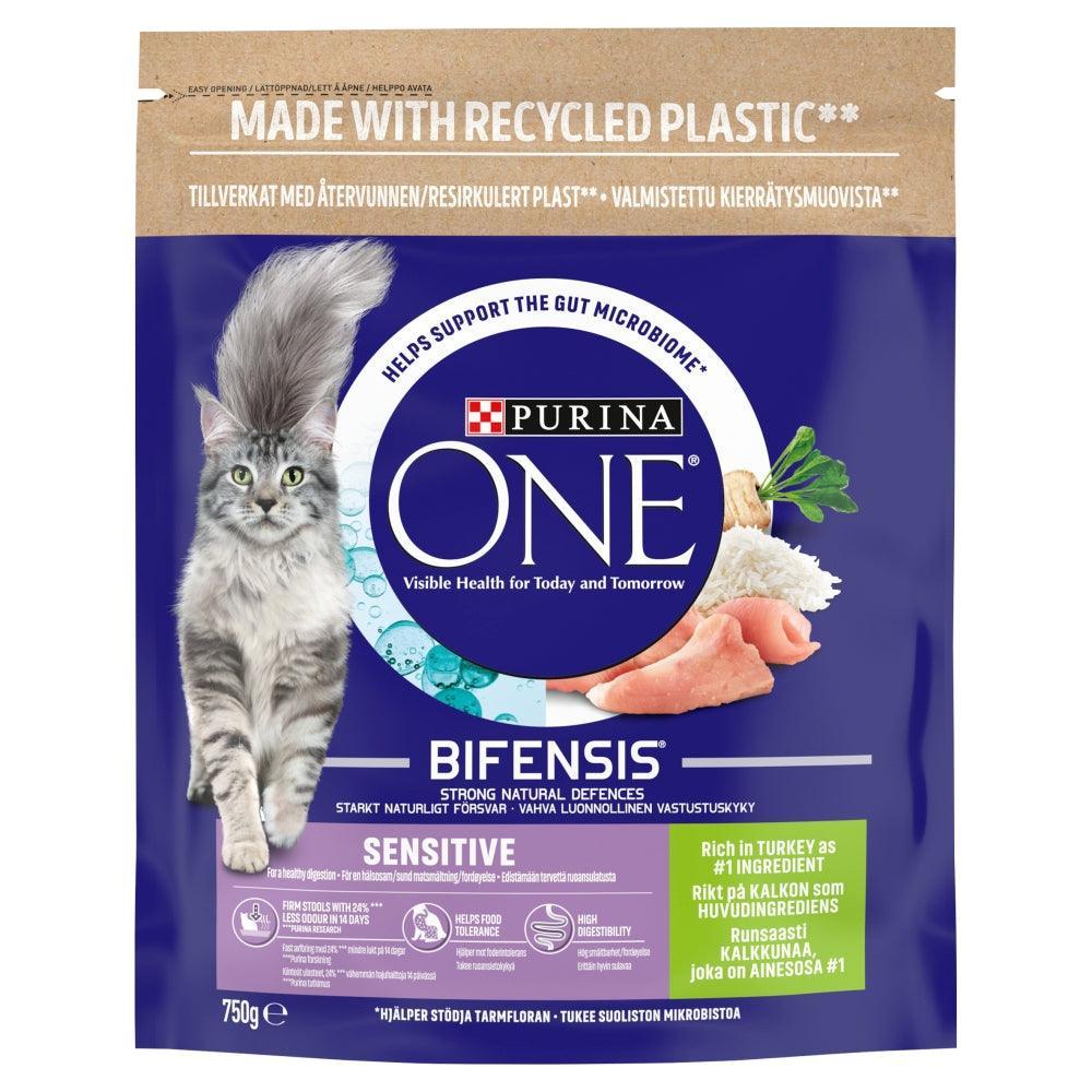 Purina One Adult Sensitive Cat Turkey & Rice 4 x 750g | Luxury Home Accessories | Heulog Glow