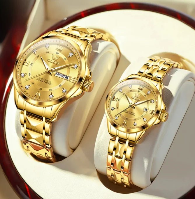 Quartz Simple Casual Couple's Watch Waterproof | Luxury Home Accessories | Heulog Glow