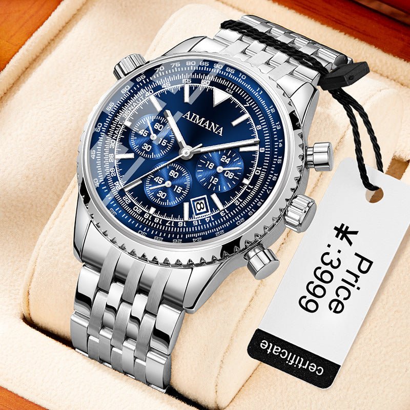 Quartz Three Eyes And Six Needles Men's Watch | Luxury Home Accessories | Heulog Glow