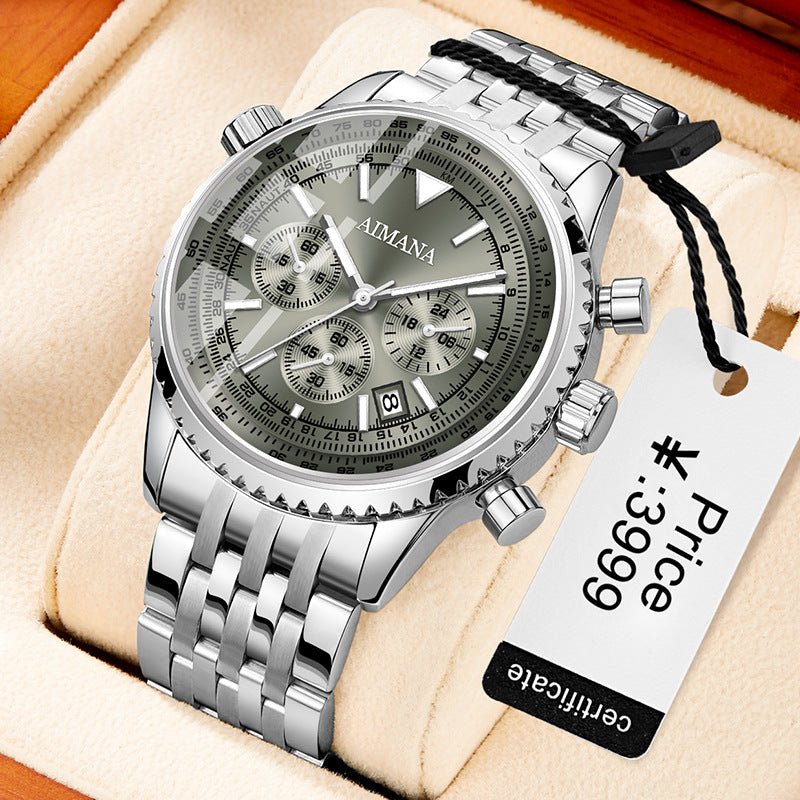 Quartz Three Eyes And Six Needles Men's Watch | Luxury Home Accessories | Heulog Glow