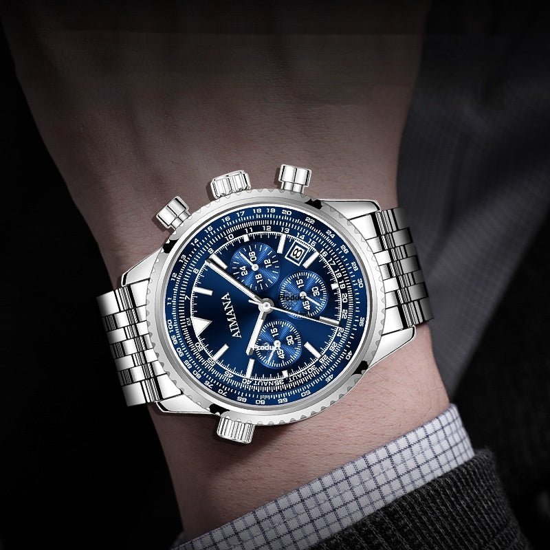 Quartz Three Eyes And Six Needles Men's Watch | Luxury Home Accessories | Heulog Glow