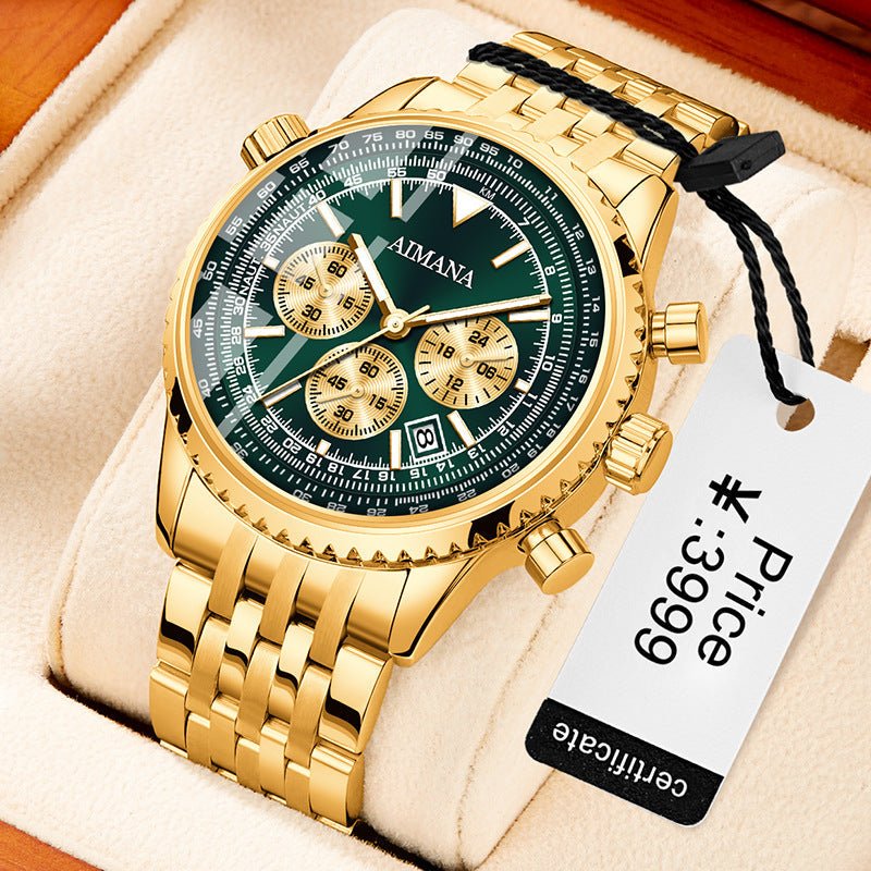 Quartz Three Eyes And Six Needles Men's Watch | Luxury Home Accessories | Heulog Glow