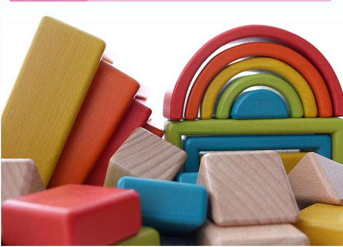 Rainbow Building Blocks Children's Baby Educational Creative Toys | Luxury Home Accessories | Heulog Glow